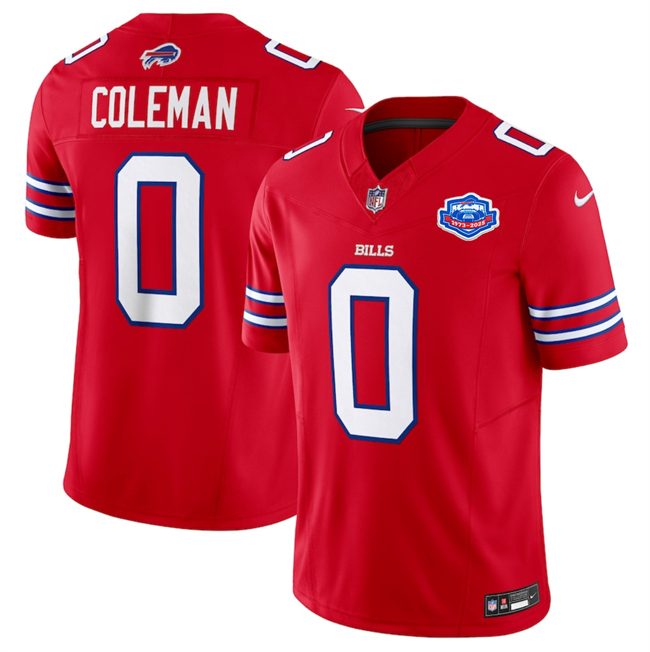 Men's Buffalo Bills #0 Keon Coleman Red 2025 F.U.S.E. With Farewell Patch Vapor Untouchable Limited Stitched Football Jersey