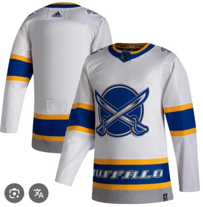 Men's Buffalo Sabres Custom White 2020/21 Reverse Retro adidas Hockey Jersey