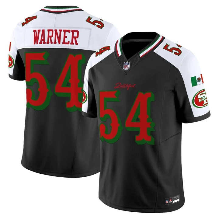 Men's San Francisco 49ers #54 Fred Warner Mexico Black Alternate Rivalries F.U.S.E. Vapor Limited Stitched Jersey