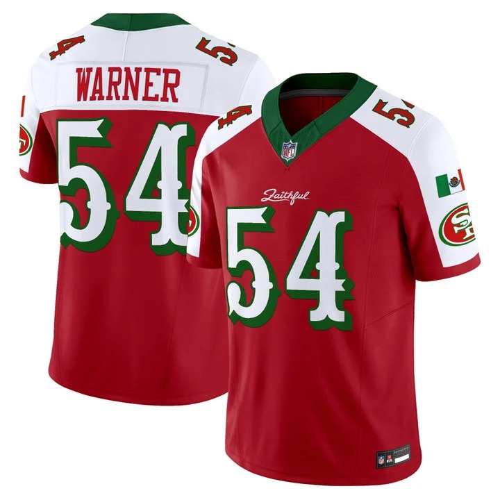 Men's San Francisco 49ers #54 Fred Warner Mexico Red Alternate Rivalries F.U.S.E. Vapor Limited Stitched Jersey