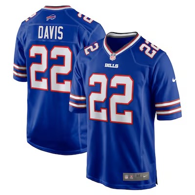 Men's Buffalo Bills #22 Ray Davis Royal Vapor Game Stitched Jersey
