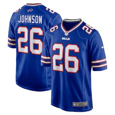 Men's Buffalo Bills #26 Ty Johnson Royal Vapor Game Stitched Jersey