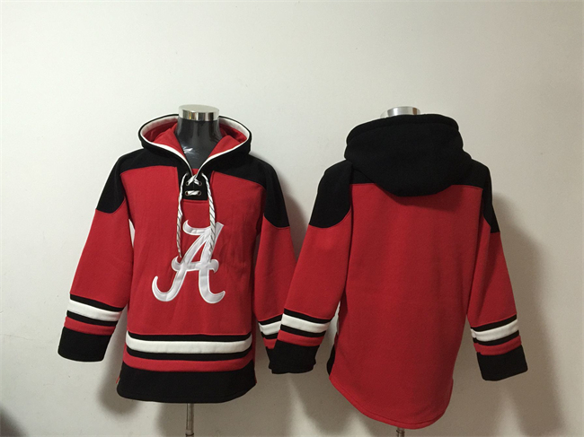 Men's Alabama Crimson Tide Red  Lace-Up Pullover Hoodie