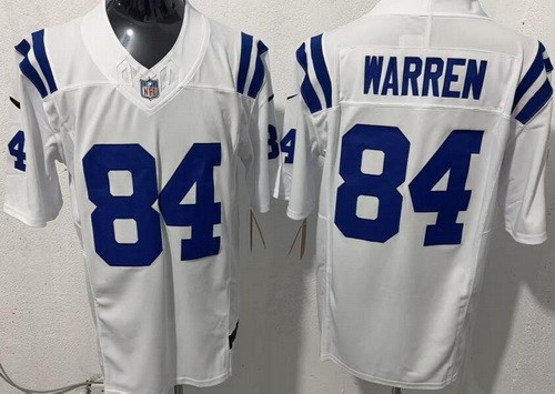 Men's Indianapolis Colts #84 Tyler Warren White F.U.S.E. Vapor Limited Stitched Jersey