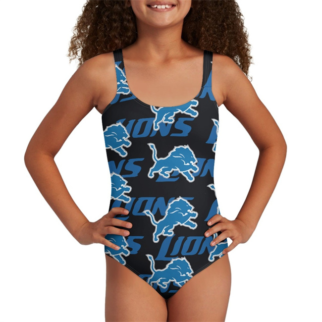 Youth Detroit Lions Bodysuit Comfortable Swimwear Beachwear Bathing 001(Pls check description for details)