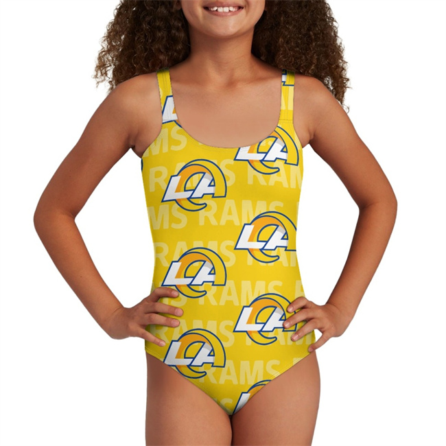 Youth Los Angeles Rams Bodysuit Comfortable Swimwear Beachwear Bathing 001(Pls check description for details)
