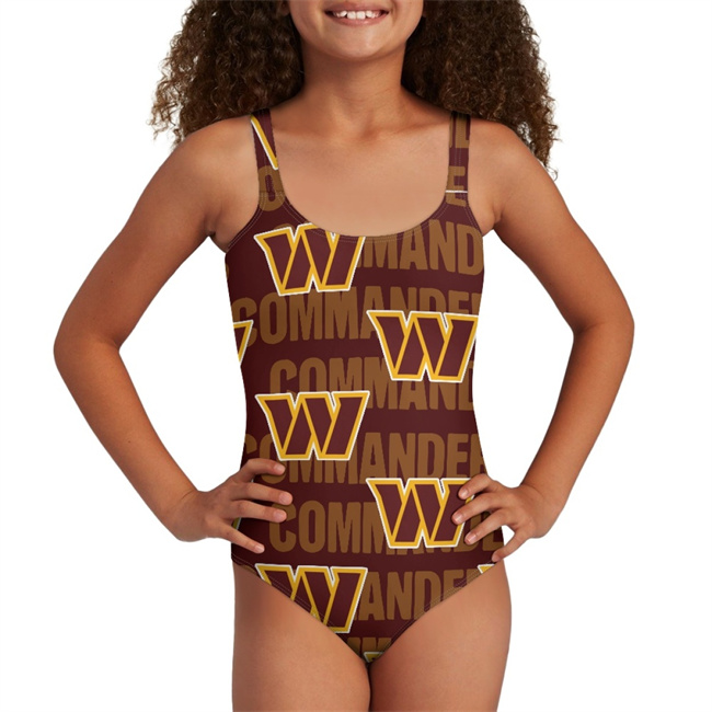 Youth Washington Commanders Bodysuit Comfortable Swimwear Beachwear Bathing 001(Pls check description for details)