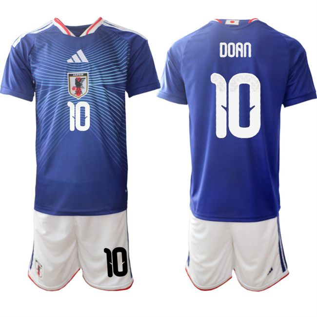 Men's Japan #10 Ritsu Doan Blue 2026 World Cup Home Soccer Jersey Suit