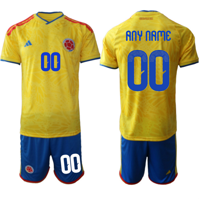 Men's Colombia Team Custom Yellow 2026 World Cup Home Soccer Jersey Suit