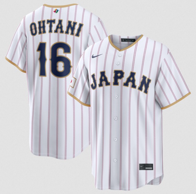 Men's Japan Baseball #16 Shohei Ohtani White 2026 World Baseball Classic Home Stadium Stitched Jersey