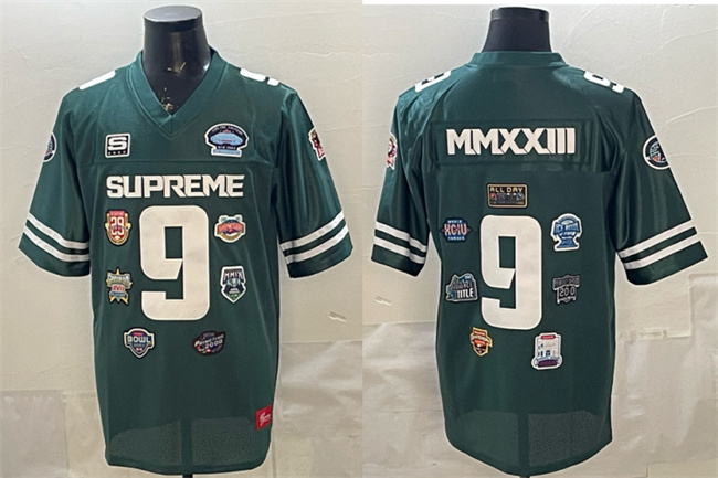 Men's Supreme FW23 Week2 Dark Teal Football Championship Stitched Jersey