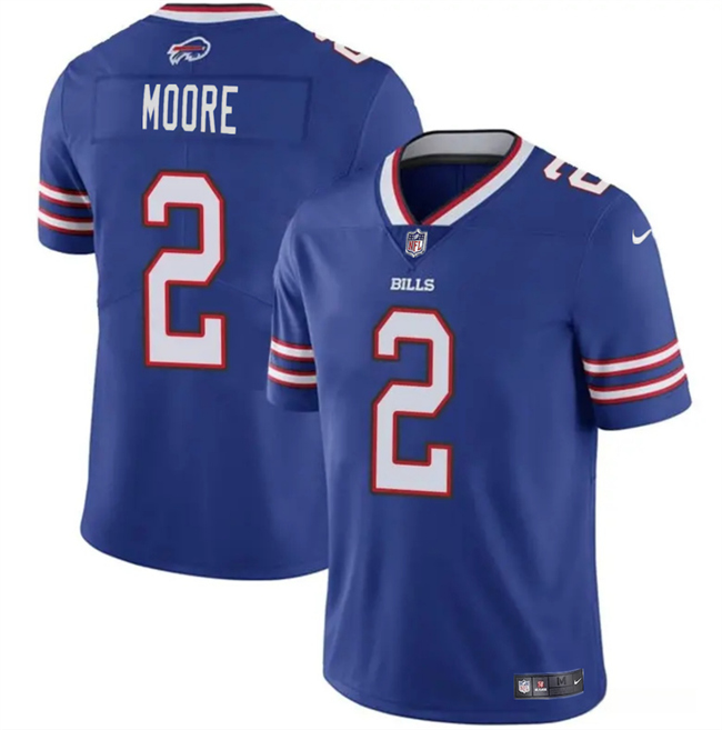 Youth Buffalo Bills #2 D.J. Moore Blue Vapor Untouchable Limited Stitched Jersey