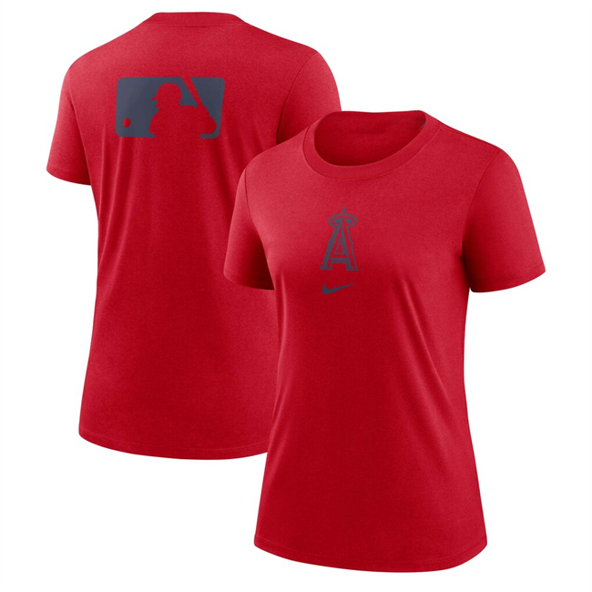 Women's Los Angeles Angels Red Early Work Tri-Blend Dri-FIT T-Shirt(Run Small)
