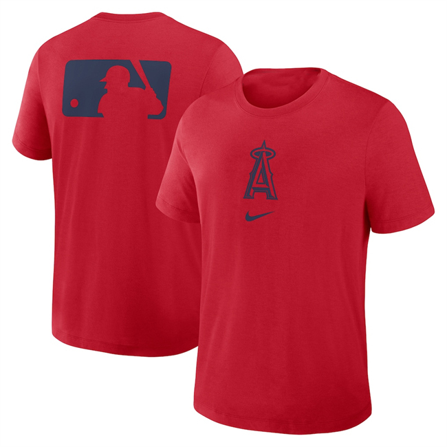 Men's Los Angeles Angels Red Early Work Tri-Blend Dri-FIT T-Shirt