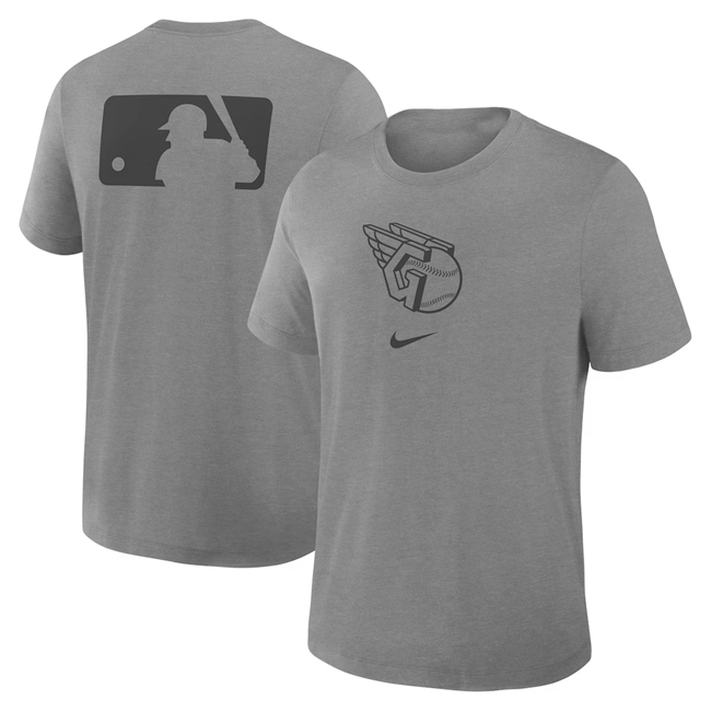 Men's Cleveland Guardians Grey Early Work Tri-Blend Dri-FIT T-Shirt