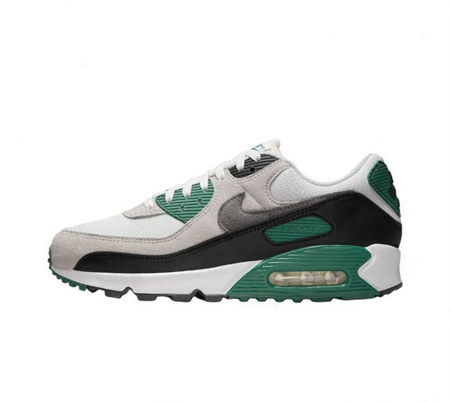 Men's Running weapon Air Max 90 White-Green-Black Shoes 0129