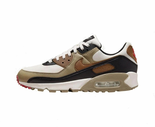 Women's Running weapon Air Max 90 Black-Tan Shoes 076