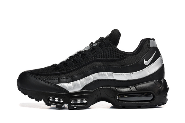 Men's Hot sale Running weapon Air Max 95 Black-White Shoes 066
