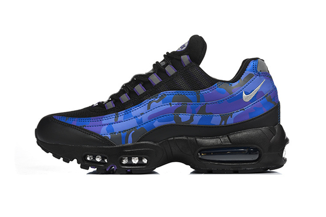 Men's Hot sale Running weapon Air Max 95 Black-Royal Shoes 059