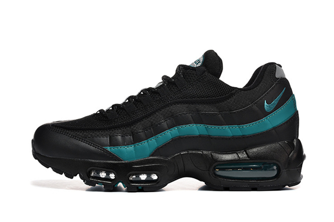 Men's Hot sale Running weapon Air Max 95 Black-Teal Shoes 062