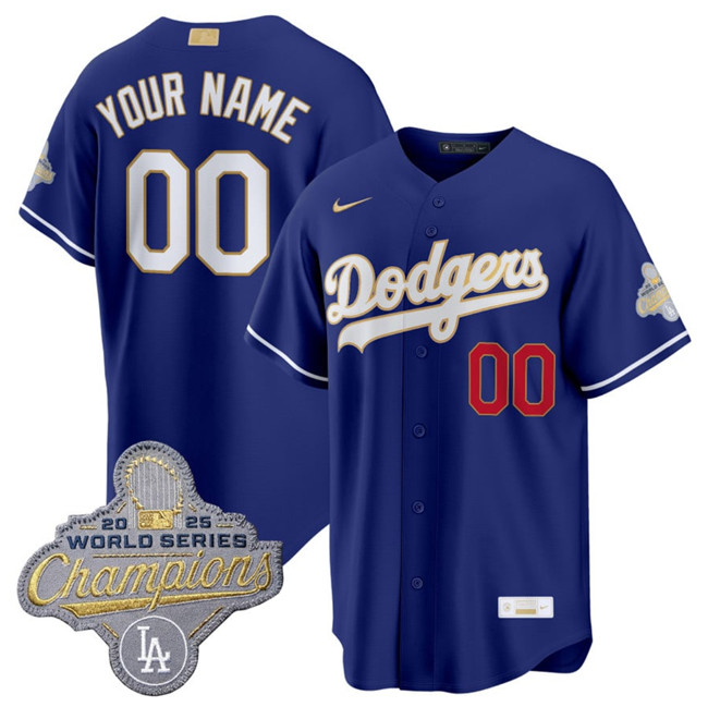 Youth Los Angeles Dodgers ACTIVE PLAYER Custom Royal 2026 Alternate Gold Collection Stadium Stitched Baseball Jersey