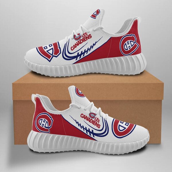 Men's Montreal Canadiens Mesh Knit Sneakers Shoes 001