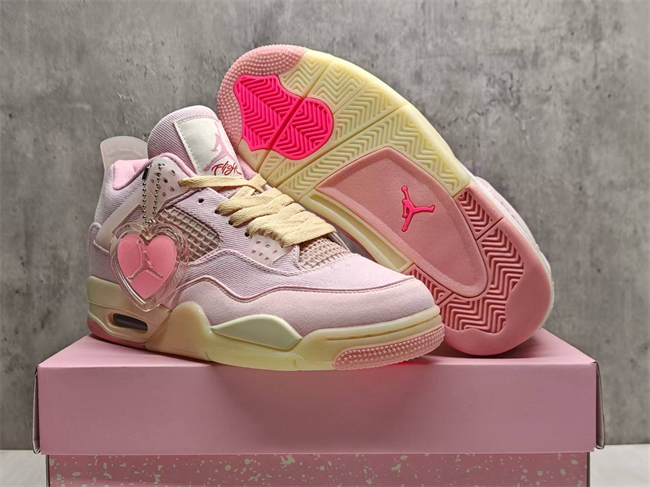 Men's Hot Sale Running weapon Air Jordan 4 Pink Shoes 0276