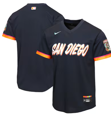Youth San Diego Padres Blank Obsidian 2026 City Connect Stadium Stitched Baseball Jersey