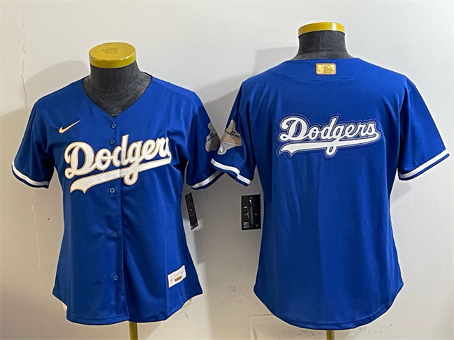 Youth Los Angeles Dodgers Team Big Logo Royal 2026 Alternate Gold Collection Stadium Stitched Baseball Jersey