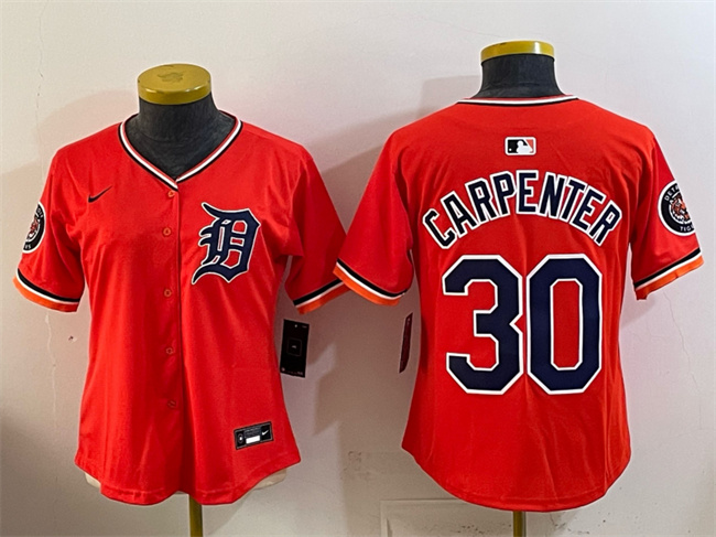 Youth Detroit Tigers #30 Kerry Carpenter Orange 2026 Alternate Vapor Premier Limited Stitched Baseball Jersey
