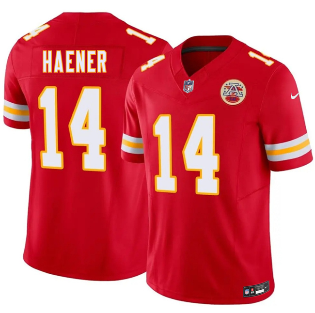 Men's Kansas City Chiefs #14 Jake Haener Red 2026 F.U.S.E. Vapor Untouchable Limited Stitched Football Jersey