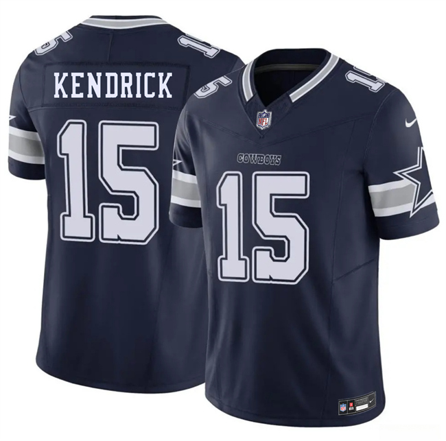 Men's Dallas Cowboys #15 Derion Kendrick Navy 2026 F.U.S.E Vapor Untouchable Limited Stitched Football Jersey