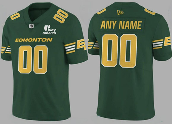 Men's Edmonton Elks Active Player Custom Green Special New 2025 Home Football Stitched Jersey
