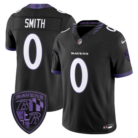 Men's Baltimore Ravens #0 Roquan Smith Black 2026 F.U.S.E Vapor Stitched Limited Football Jersey