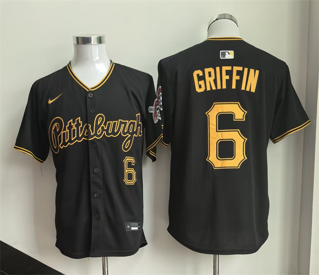 Men's Pittsburgh Pirates #6 Konnor Griffin Black 2026 Limited Stitched Baseball Jersey