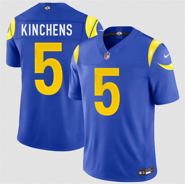 Men's Los Angeles Rams #5 Kamren Kinchens Royal 2026 F.U.S.E. Vapor Limited Stitched Football Jersey
