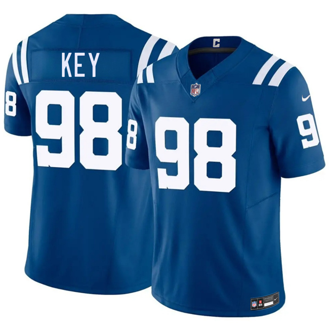 Men's Indianapolis Colts #98 Arden Key Blue 2026 F.U.S.E. Vapor Limited Football Stitched Jersey
