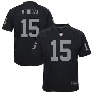 Youth Las Vegas Raiders #15 Fernando Mendoza Black 2026 Vapor Limited Stitched Jersey