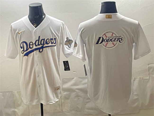 Men's Los Angeles Dodgers Team Big Logo White 2026 Gold Collection Stadium Stitched MLB Baseball Jerseys