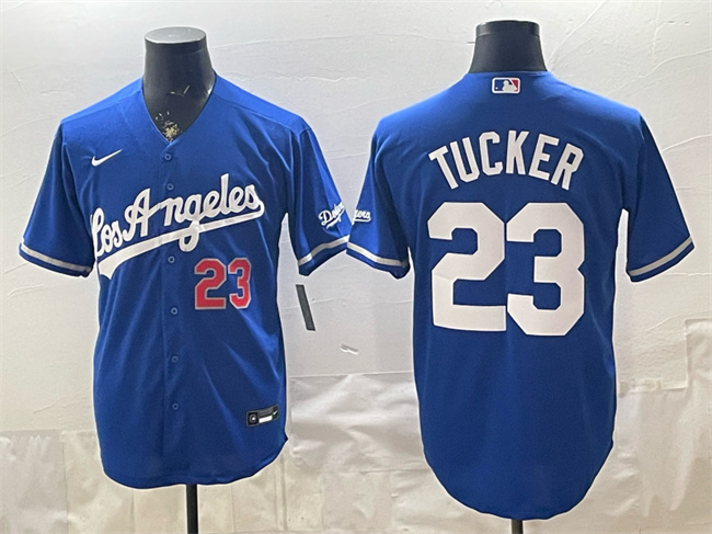 Men's Los Angeles Dodgers #23 Kyle Tucker Royal Alternate Stadium Stitched Baseball Jersey
