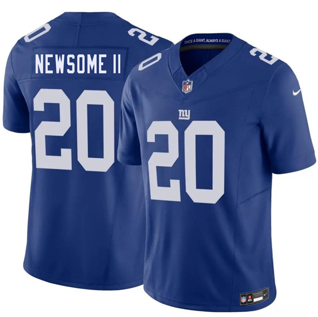 Men's New York Giants #20 Greg Newsome II Blue 2026 F.U.S.E. Vapor Untouchable Limited Stitched Jersey