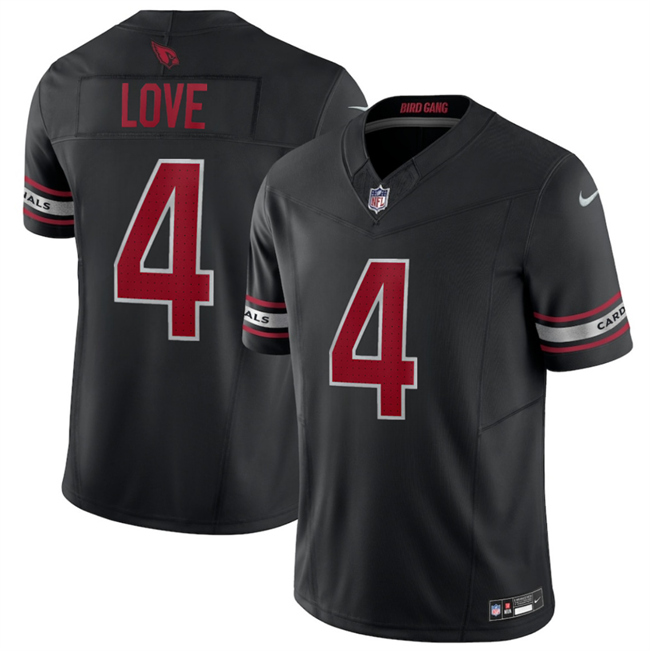 Men's Arizona Cardinals #4 Jeremiyah Love Black 2026 Draft F.U.S.E. Vapor Untouchable Limited Stitched Jersey