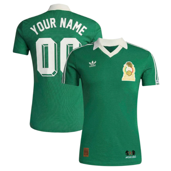 Men's Mexico 1986 World Cup Custom Home Jersey - Sublimated