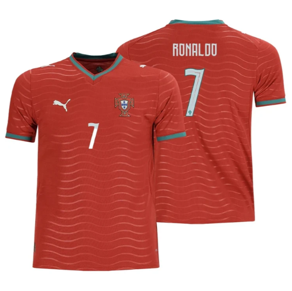 Men's Cristiano Ronaldo #7 Puma Portugal National Team Home Jersey - Sublimated