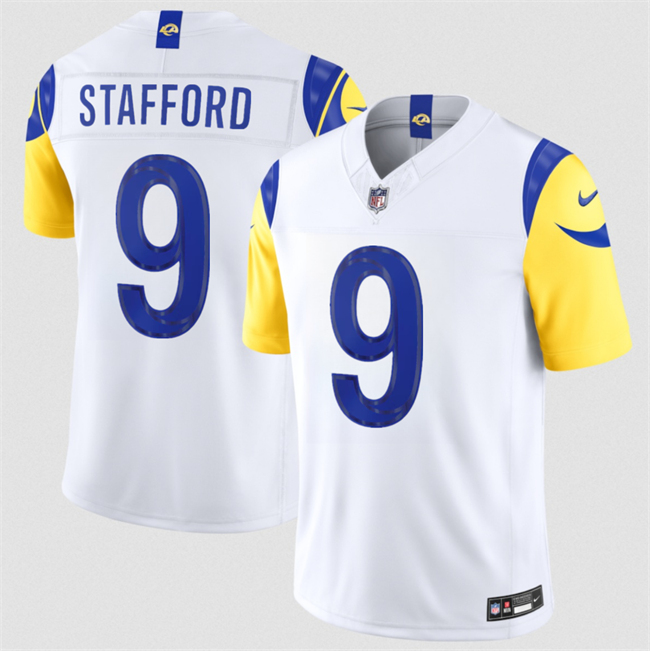 Women's Los Angeles Rams #9 Matthew Stafford White 2026 F.U.S.E. Vapor Limited Stitched Football Jersey(Run Small)