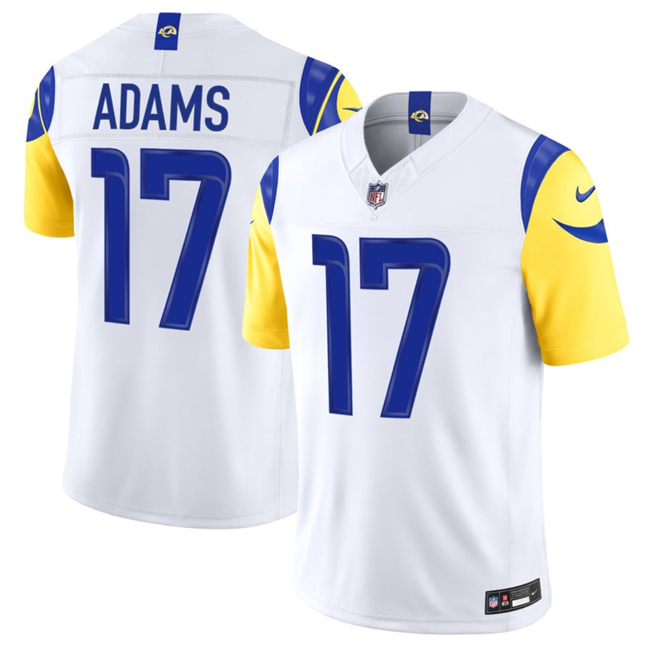 Women's Los Angeles Rams #17 Davante Adams White 2026 F.U.S.E. Vapor Limited Stitched Football Jersey(Run Small)
