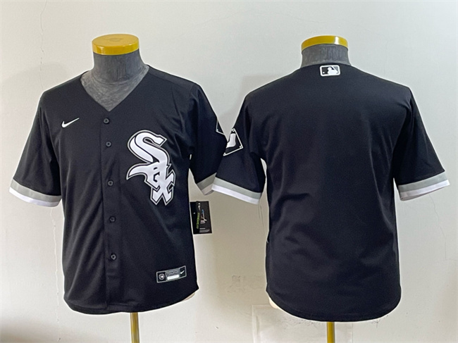 Youth Chicago White Sox Blank Black Stitched Baseball Jersey