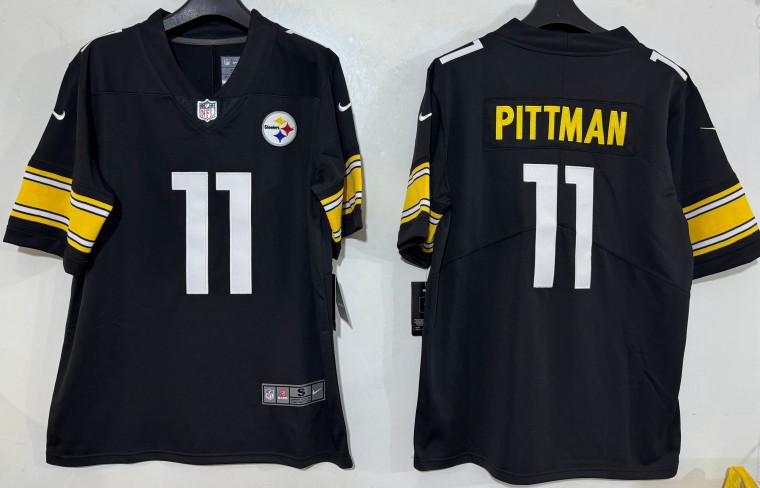 Men's Pittsburgh Steelers #11 Michael Pittman Jr Black Vapor Limited Stitched Football Jersey