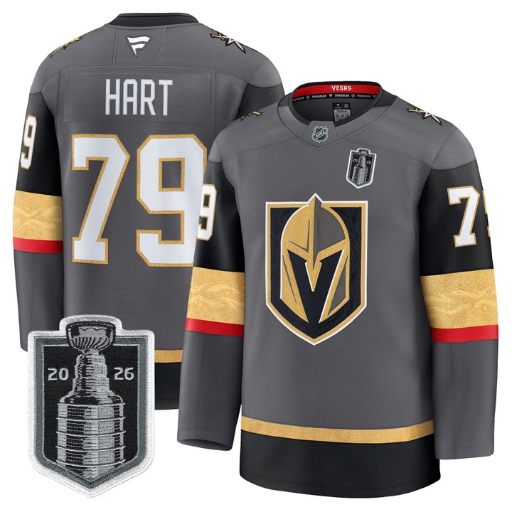 Men's Vegas Golden Knights #79 Grey 2026 Stanley Cup Final Patch Home Stitched Hockey Jersey