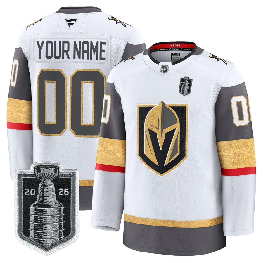 Vegas Golden Knights 2026 Stanley Cup Patch Premium Custom Jersey White - All Stitched